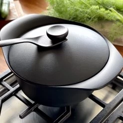 Sori Yanagi Pot & Pan Nambu Tekki Sauce Pan 22cm Deep (3.5L) Japanese Cast Iron Pan