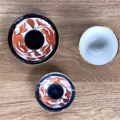 Arita Plate Small Gosu-zome Red Small Plate(10cm-15cm)