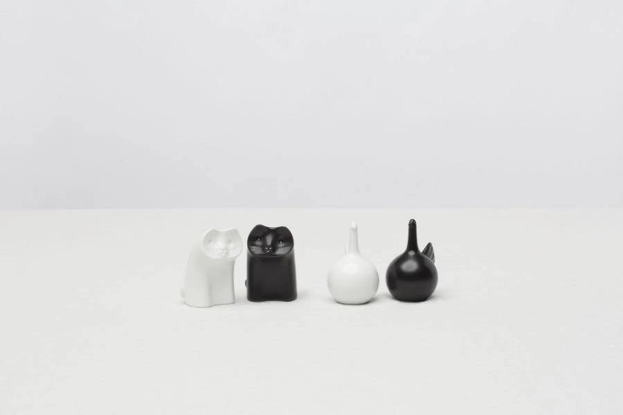 Hakusan Porcelain Ornament Cat Black 3 Hakusan Porcelain Ornament Cat Black