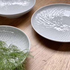 Hakusan Porcelain Collage Bowl Grey Large Medium Plate(16cm-23cm)