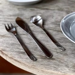 Dining & Tableware Sori Yanagi Design Stainless Steel Table 6P Setting (K,F,S 18p) 11 Dining & Tableware Sori Yanagi Design Stainless Steel Table 6P Setting (K,F,S 18p)