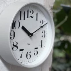 Riki Watanabe Riki Steel Clock WHITE (WR08-25 WH) With Numbers
