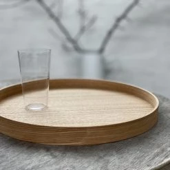 Matsuya Shikki Wooden Round Tray Platter & Tray