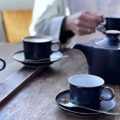 Hakusan Porcelain Navy Tea Pot Tea & Coffee