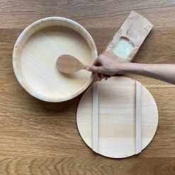 CIBI Japanese Artisan Sushi Rice Container With Lid 27cm -Sushi-oke-