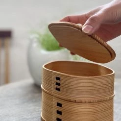 Odate Kougei Sha Magewappa Wooden Bento Box - Ume Plum Flower 2 Layers