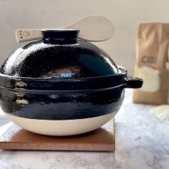 Nagatanien Igamono Kamado-san Rice Cooker Donabe Black (3cups)