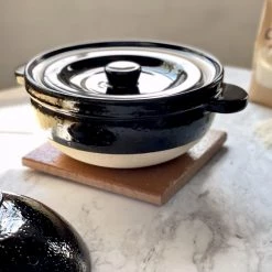 Nagatanien Igamono Kamado-san Rice Cooker Donabe Black (3cups)