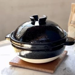 Nagatanien Igamono Kamado-san Rice Cooker Donabe Black (3cups)