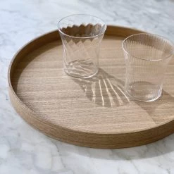 Matsuya Shikki Wooden Round Tray Platter & Tray