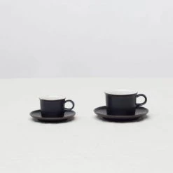 Hakusan Porcelain Navy Espresso Cup And Saucer