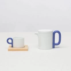 Hakusan Porcelain Dining & Tableware P-type Tea Cup And Wooden Saucer