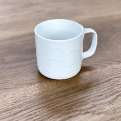 Hakusan Porcelain Relief Mug Clouds Wave