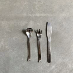 Dining & Tableware Sori Yanagi Design Stainless Steel Table 6P Setting (K,F,S 18p) 12 Dining & Tableware Sori Yanagi Design Stainless Steel Table 6P Setting (K,F,S 18p)