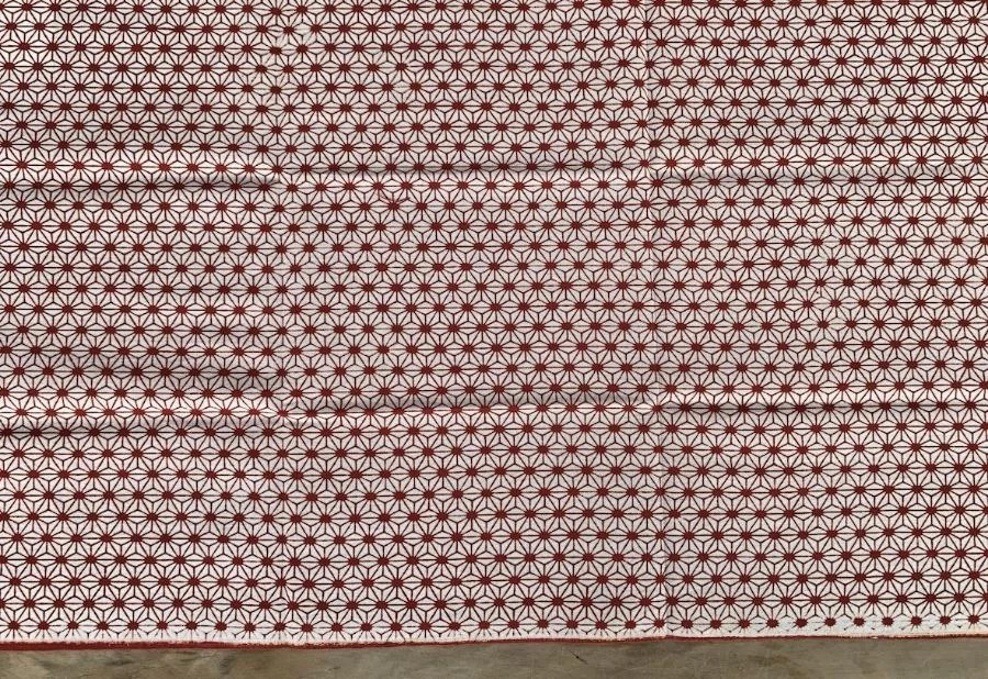 Kamawanu Tenugui - Hemp Leaves Red "Asa-no-ha" 3 Kamawanu Tenugui - Hemp Leaves Red "Asa-no-ha"