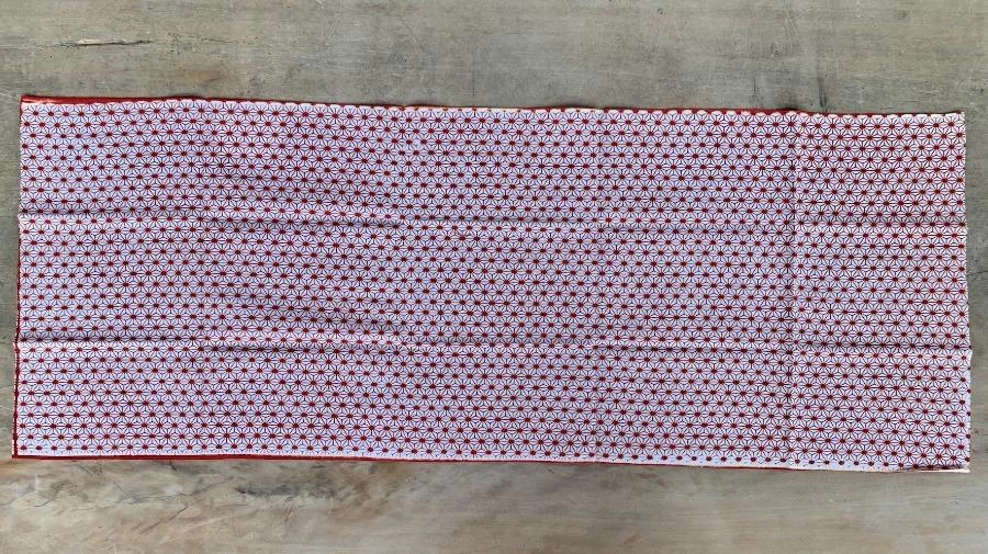 Kamawanu Tenugui - Hemp Leaves Red "Asa-no-ha" 2 Kamawanu Tenugui - Hemp Leaves Red "Asa-no-ha"