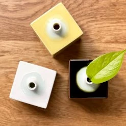 Hakusan Porcelain Home Decor Square Vase