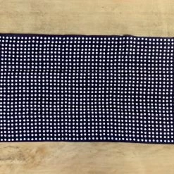 Kamawanu Tenugui - Dot White In Navy "Mame-shibori"