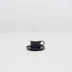 Hakusan Porcelain Navy Espresso Cup And Saucer