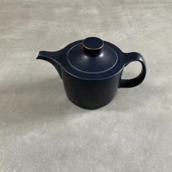 Hakusan Porcelain Navy Tea Pot Tea & Coffee 7 Hakusan Porcelain Navy Tea Pot Tea & Coffee