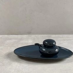 Hakusan Porcelain Petra Long Platter (M) - Navy Or Grey