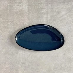 Hakusan Porcelain Petra Long Platter (M) - Navy Or Grey