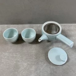 Hakusan Porcelain Tea & Coffee SAWA Tea Set Pale Green (3pcs)