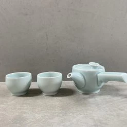 Hakusan Porcelain Tea & Coffee SAWA Tea Set Pale Green (3pcs)