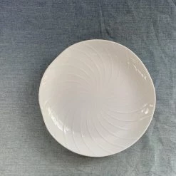 Hakusan Porcelain - White Shell Plate Series - 4 Sizes - Whirlpool
