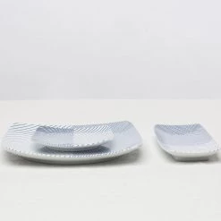 Hakusan Porcelain Stripes Plate Rectangle Dining & Tableware