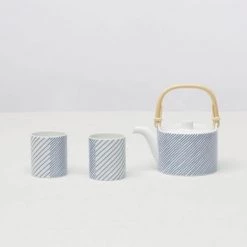 Hakusan Porcelain Stripes Tea Pot