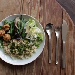 Dining & Tableware Sori Yanagi Design Stainless Steel Table 6P Setting (K,F,S 18p) 9 Dining & Tableware Sori Yanagi Design Stainless Steel Table 6P Setting (K,F,S 18p)