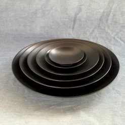Hakusan Porcelain Dining & Tableware Waen Plate Matt Black