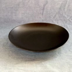 Hakusan Porcelain Waen Platter Matt Black 33cm